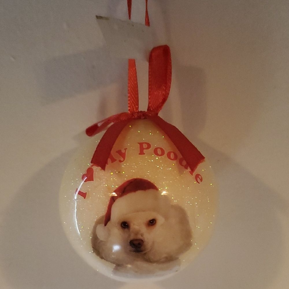 I Love My Poodle Christmas Ornament 🌎5/$10🌏
